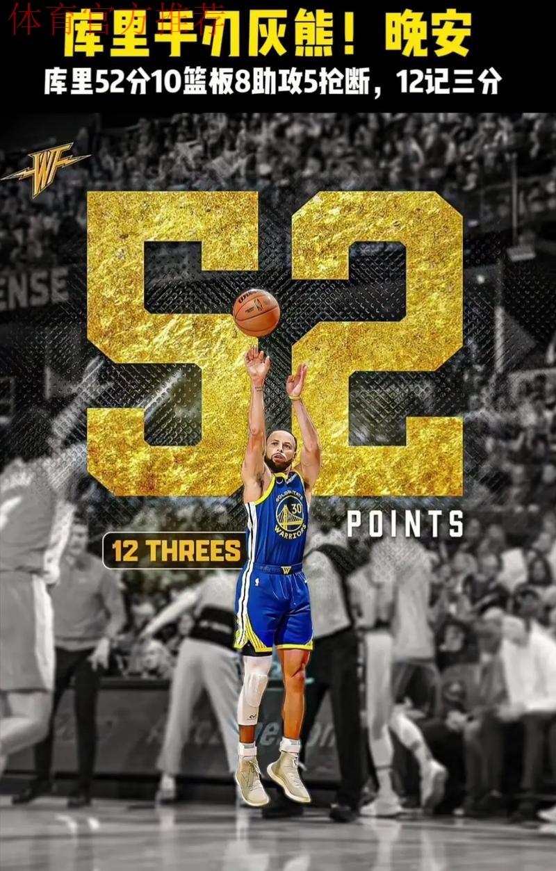 库里首节出战8分钟6中4，三分4中2得到10分1篮板