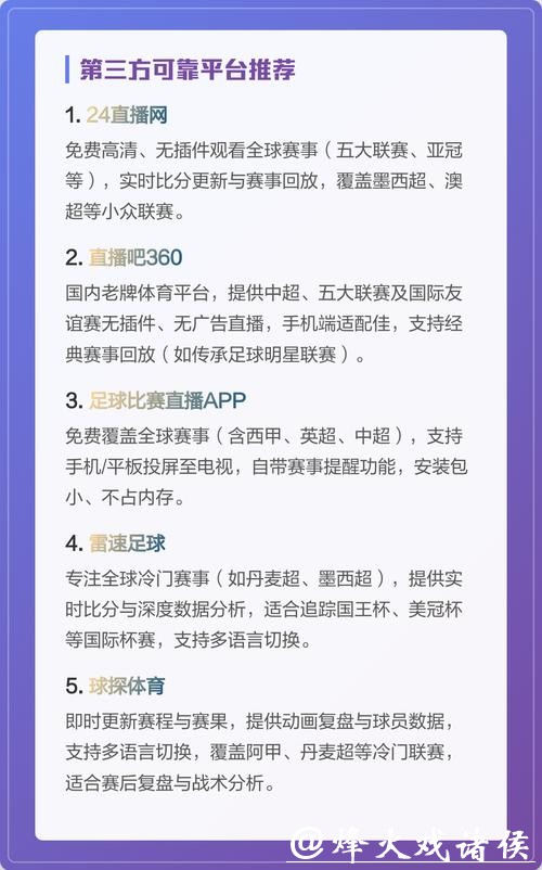 世界杯直播平台推荐与评测总结